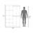 Wardrobe 72.4" H, 2 Doors, 6 Legs, 5 Shelves, Gray Walnut  Wardrobe