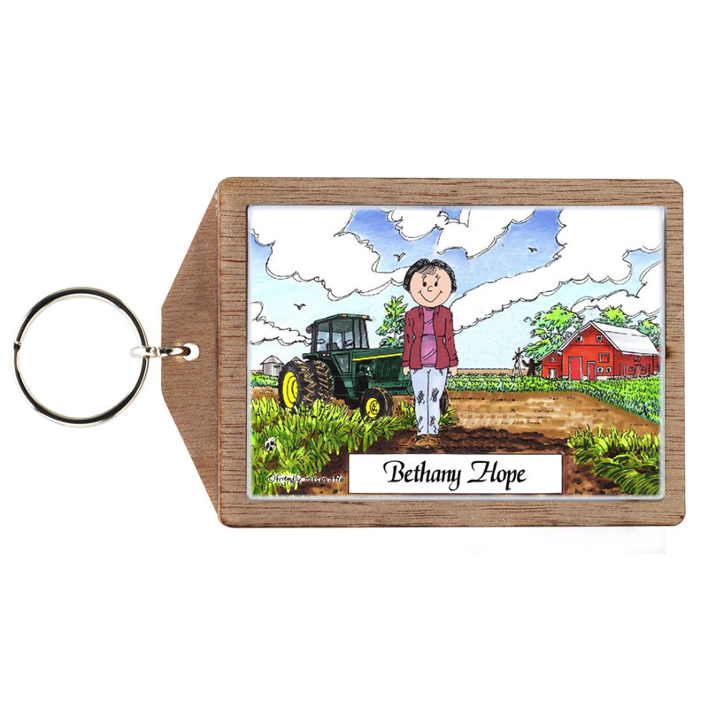 Personalized Farmer - Porte-clés femelle