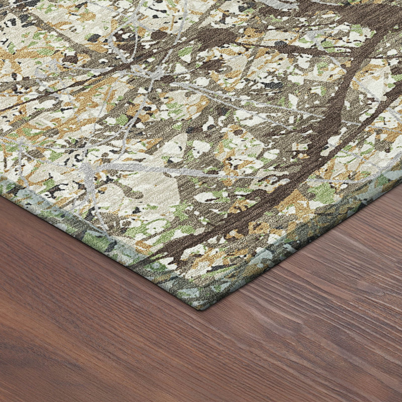 Machine Washable Indoor/Outdoor Jozwiak ACN2389 Abstract Rug, Rectangle 3' x 5'