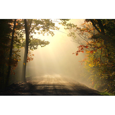 Golden Road by KathyCarre - Wrapped Canvas Print