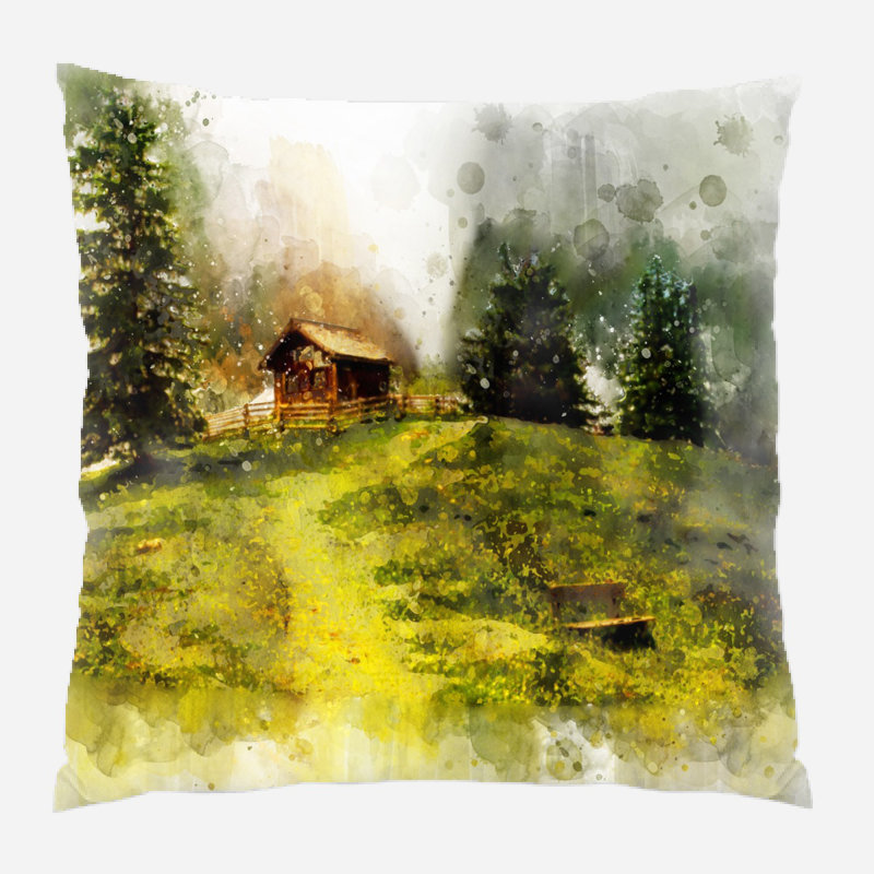 Outdoor Reversible Throw Pillow, Synthetic, Outdoor