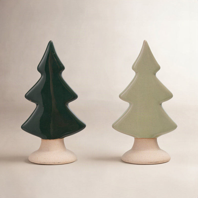 Stoneware Tabletop Tree with Unglazed Base