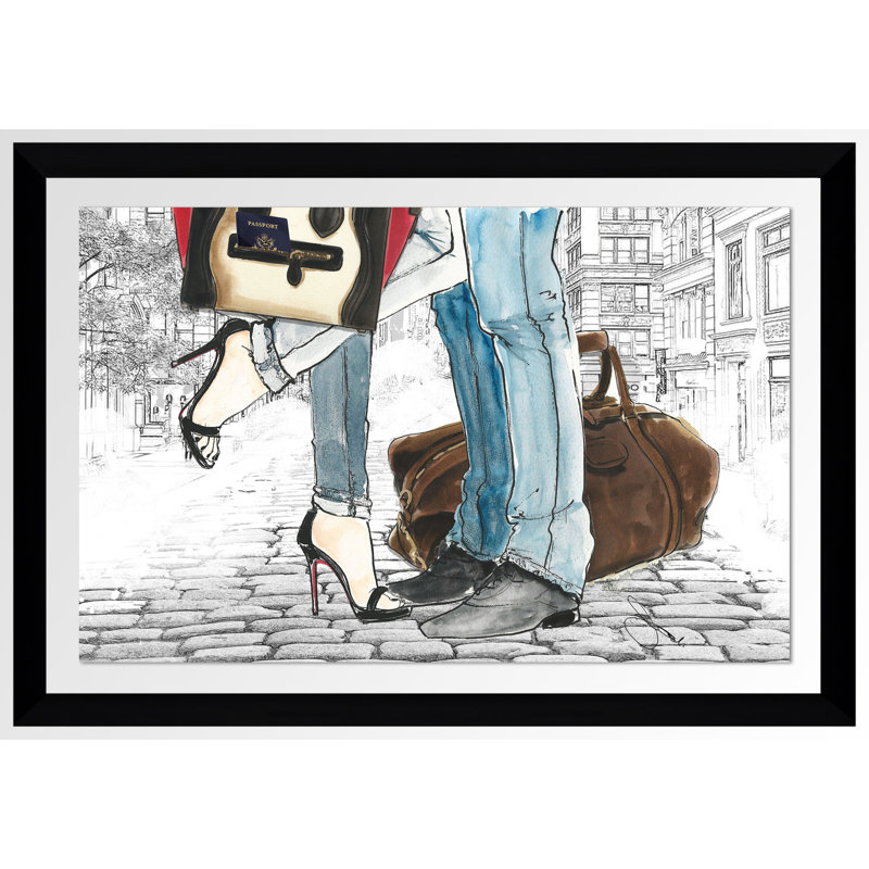 « week rendezvous », impression sur toile, H 21,5 po x l 27,5 po x P 0,75 po, Cadre noir, Tapis transparent