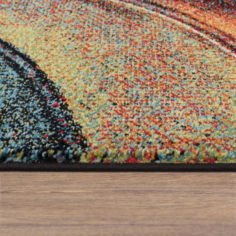 Monroe Abstract Area Rug, Rectangular 80 x 150cm
