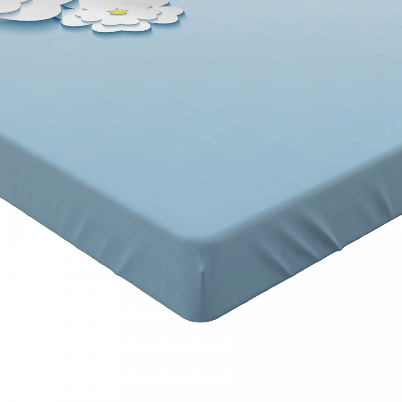 Microfiber Floral Fitted Sheet, Full Fitted Sheet