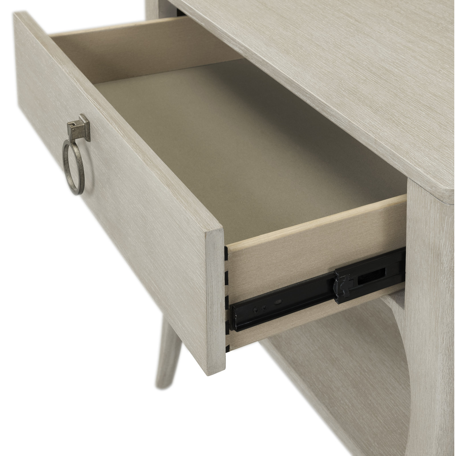 Regan 1-Drawer Oak Nightstand, Champagne