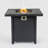 28-inch Iron Square Propane Fire Pit Table