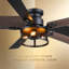 Ventilateur de plafond de 52 pouces avec éclairage et télécommande, ventilateur de plafond de ferme avec éclairage DEL pour la chambre à coucher
