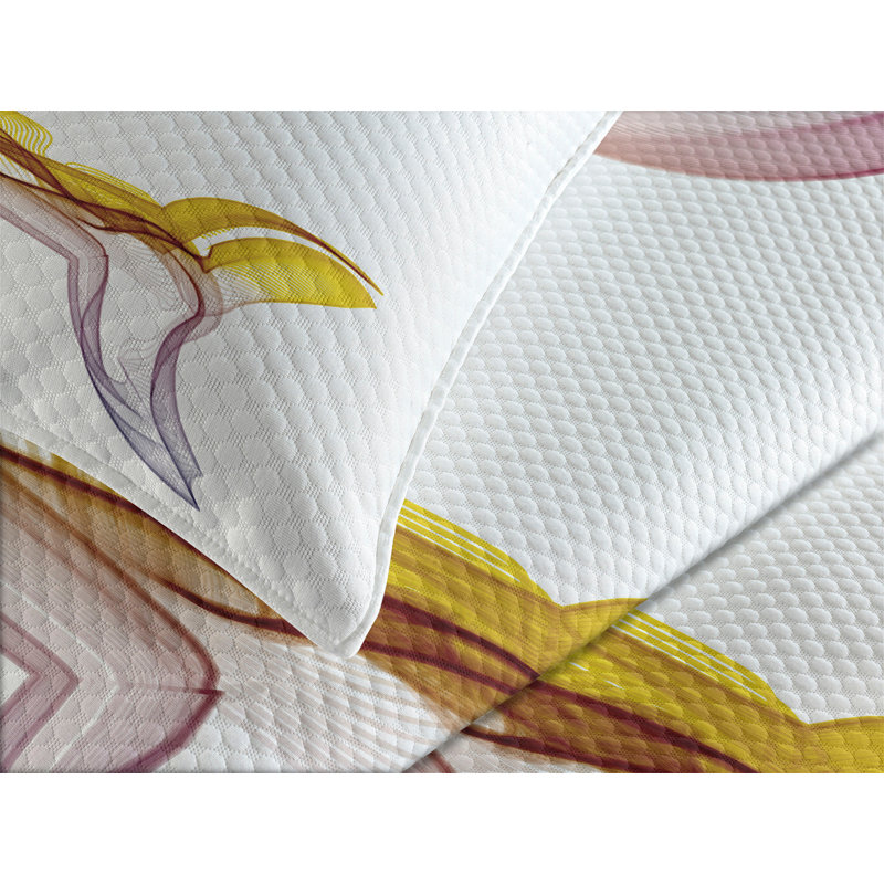 Ambesonne Abstract Art Bedspread Set Aquatic Dolphin Multicolor, King Coverlet / Bedspread + 2 Standard Shams