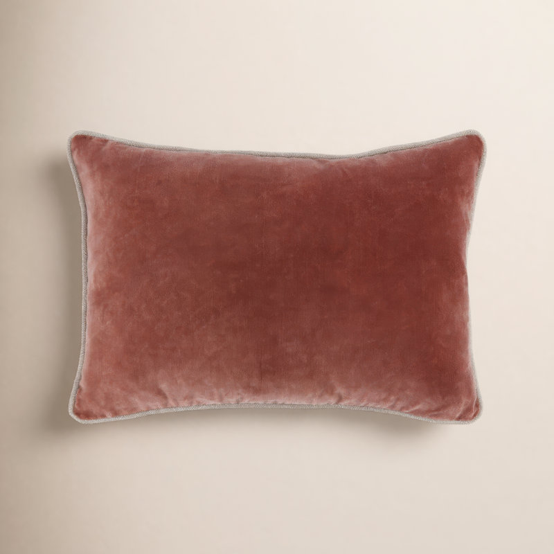 Goodall Reversible Throw Pillow, Rectangle 14"H x 20"W, Red Brown