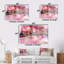 «Pink Patisserie Paradise Accents With Red», ensemble de reproductions d'art mural-107194628-107194626