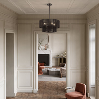 Asllan 4 Light English Bronze Pendant Chandelier