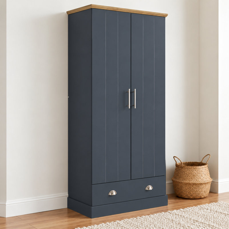 Brielle 2 Door Wardrobe, Dark Gray