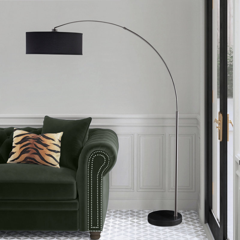 Areona 81'' Black Arched Floor Lamp