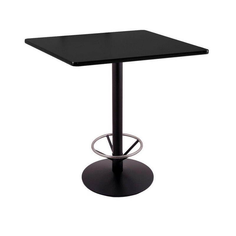 Counter Height Pedestal Table with Foot Ring, 36" x 36"