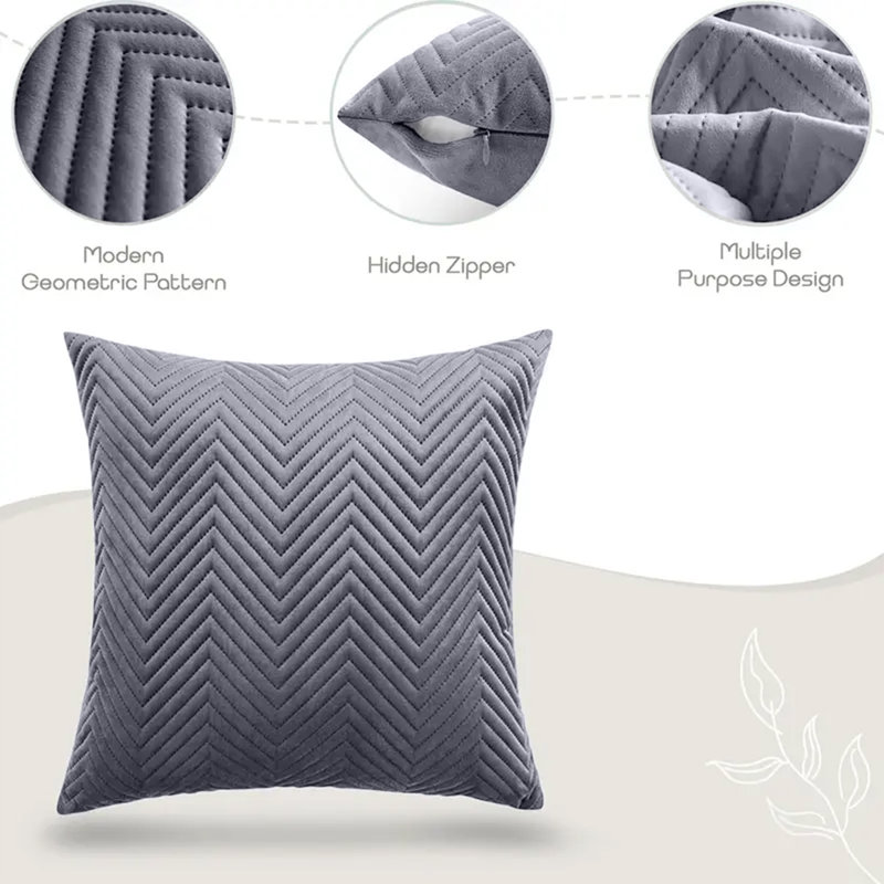 Square Scatter Cushion Cushion Cover, Grey