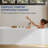 3-Handle Deck-Mount Waterfall Tub Faucet With Hand Shower And Waterfall Spout-119401601