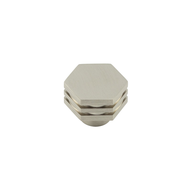 Hoxton 30mm Geometric Knob, Satin Nickel