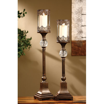 2 Piece Floor Candlestick Set