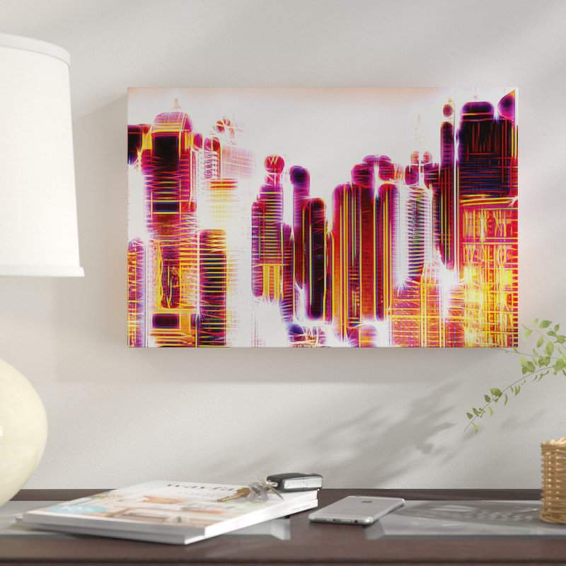 «Red Lights I», impression sur toile, H 18 po x l 26 po x P 1,5 po, Pas de tapis, Toile tendue