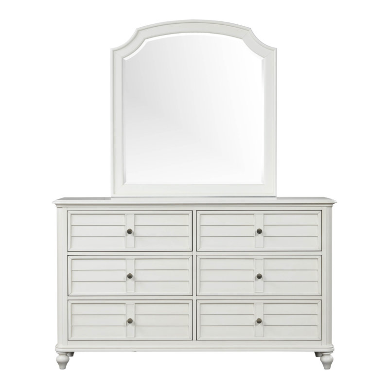 Commode 6 tiroirs avec miroir Brumfield