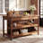 63" Solid Wood Counter Height Bar Table with Storage
