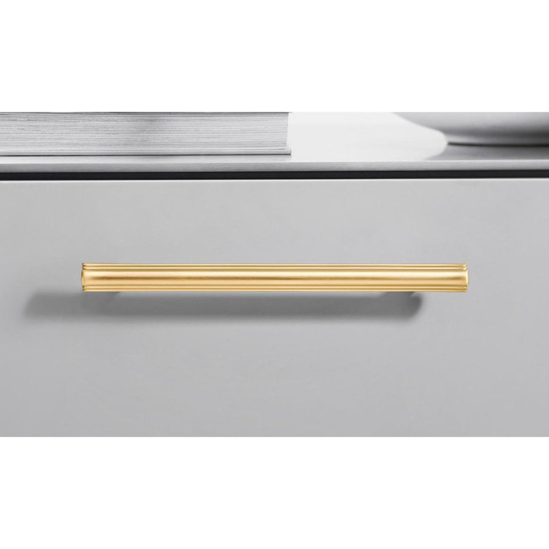 Eclipse Series 7-1/2 in. (192 mm) Center-to-Center Modern Gold Cabinet Handle/Pull (5 Pack), Gold, 7-1/2"