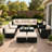 Wicker 10 - Person Modular Rattan Patio Conversation Set with Cushions-885295356