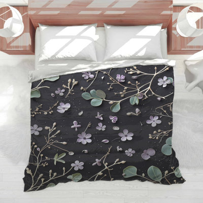 Floral Bedding Nature Comforter Scandinavian