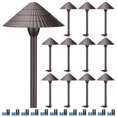 Lampes de jardin DEL basse tension 5 CCT, 12-24 V CA/CC, luminaires de chemin modernes en aluminium