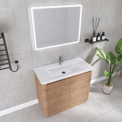Ensemble de meuble-lavabo simple 40 po avec comptoir en céramique Addisin