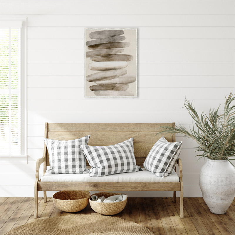 «Stacked Rocks I», reproduction d'art sur toile encadrée, H 30 po x l 23 po