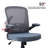 Kyric Ergonomic Mesh Office Chair Mid Back Desk Chairs Soft Seat Flip up Armrest Adjustable Height