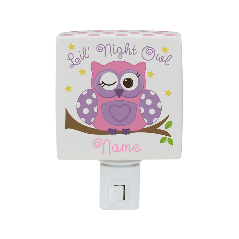 Lil Night Owl Night Light with Custom Name Printed