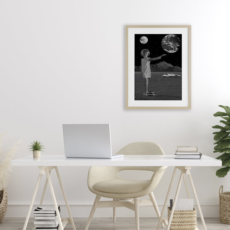 «On A Mission», reproduction rétro encadrée sous verre par Elo Marc, Cadre de récolte en pin, H 23 po x l 17 po