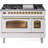ILVE Nostalgie II Series 48 inch Dual Fuel Range with 8 Sealed Burners, Griddle (Glass Door)-98196447-98196439
