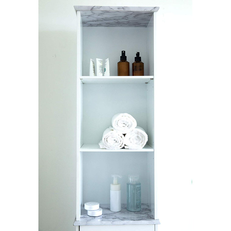 New England Freestanding Linen Cabinet, White