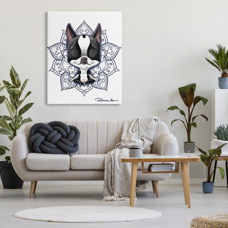 Motif de chiot Relaxed, Toile tendue, H 48 po x l 36 po x P 1,5 po
