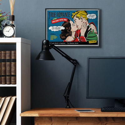 «True Romance Vintage Comic Book Design» par Ester Kay, impression sur toile