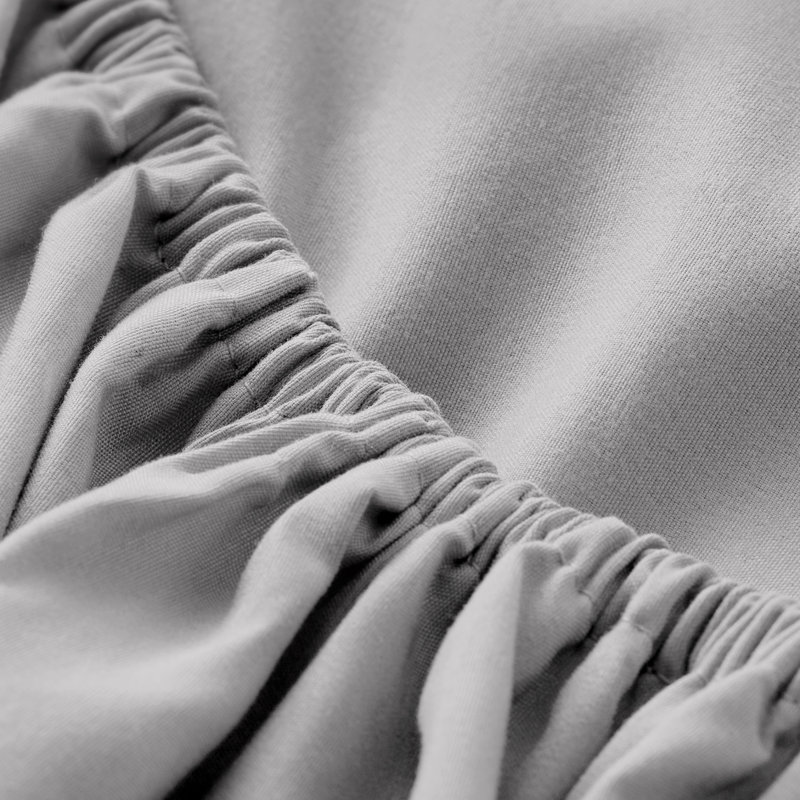 Ensemble de draps en microfibre avec taies d'oreiller, Gris clair, Ensemble de draps très grand californien avec 2 t