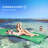 9' x 6' Lily Pad Floating Mat for Lake, 3-Layer Tear-Resistant XPE Foam Water Mat for 2 Adults, Floating Water Pad for Lake, Pool, Ocean, Beach, and Boating, Green