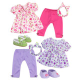  Sophia's 8-Piece Flower Tunic and Legging Outfits for 15" Baby Dolls