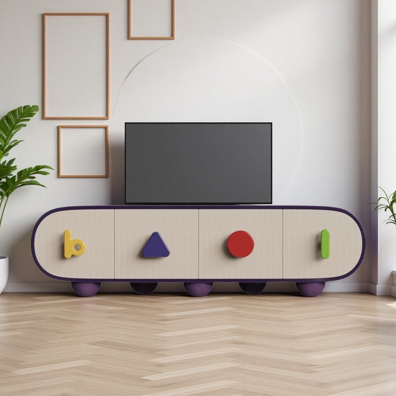 Meuble télé moderne, simple et tendance, Mauve