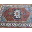 Tapis de la zone de laine orange noué la 5 pi x 7 pi 1 po one-of-kind