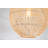 1-Light Natural Rattan Pendant Light in Brass Handmade Shade Modern Coastal Hanging Light
