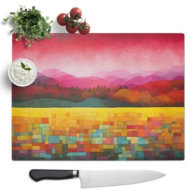 Colour Field No.3  Glass Chopping Board