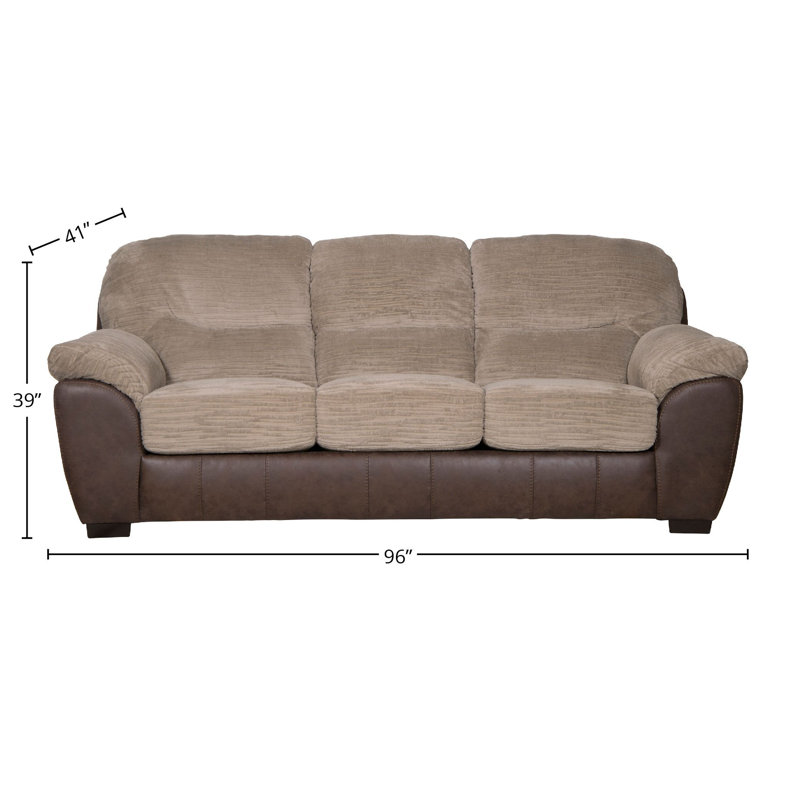 Midgie 96" Wide Upholstered Sofa with Drop Down Table
