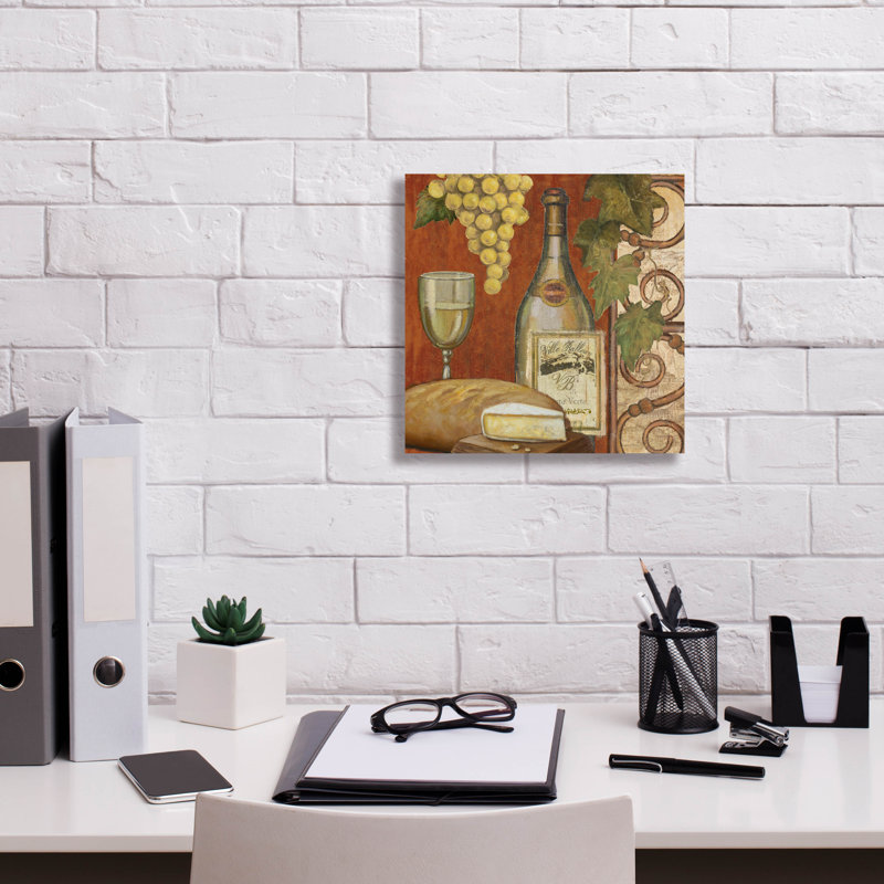«Wine And Cheese Tustation 2» par Art Licensing Studio, art mural sur toile