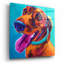«Dachshund - Turquoise» par Dawg Painter-1813770476