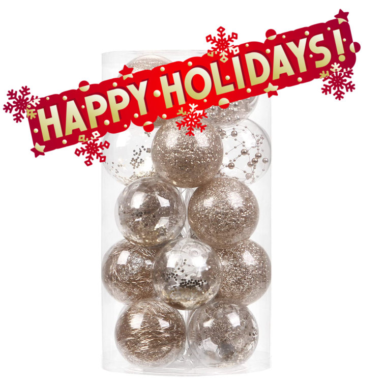 100 Brown and Black Christmas Ornament Balls Shatterproof+ 100 Metal  Ornament Hooks, Hanging Ornaments for Indoor/Outdoor Xmas Christmas Tree,  Holiday